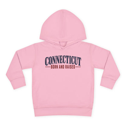 Connecticut Born and Raised Classic New England Unisex Toddler Pullover Fleece Hoodie