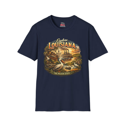 Explore Louisiana Unisex Softstyle T Shirt State Pride Graphic Tee Collections FS03