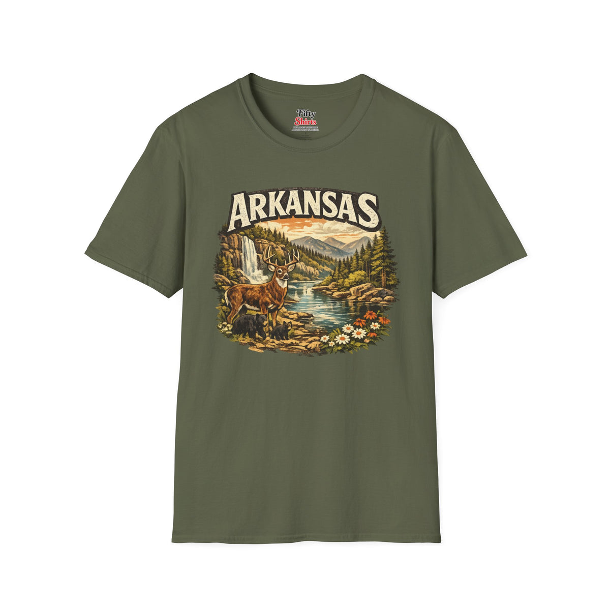 Arkansas Wildlife Unisex Softstyle T Shirt State Pride Graphic Tee Collections FS03