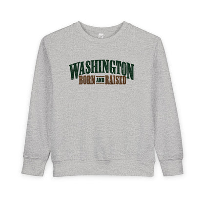 Washington Born and Raised Classic Americana Unisex Toddler Sweatshirt