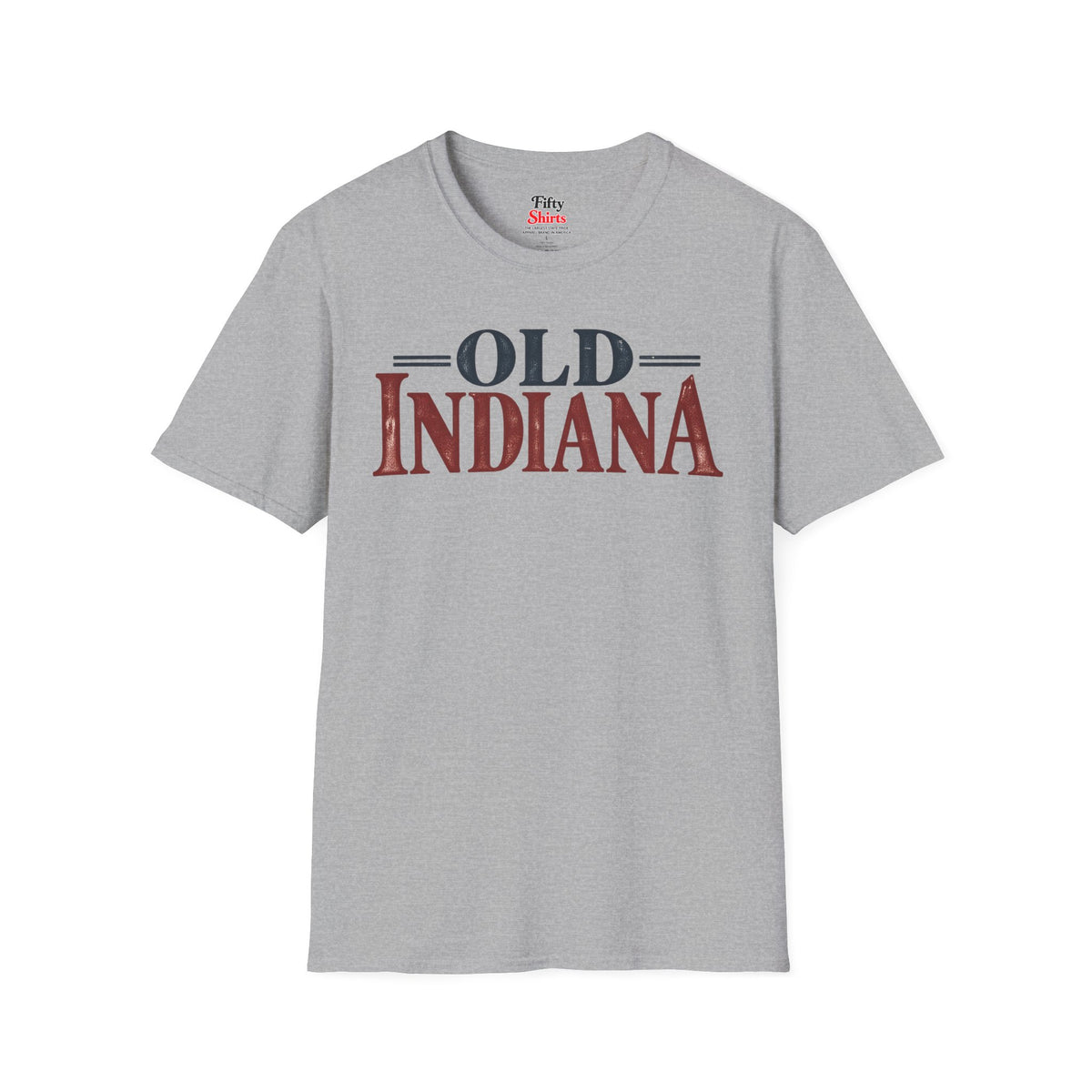 Old Indiana Unisex Softstyle T Shirt State Name Graphic Tee