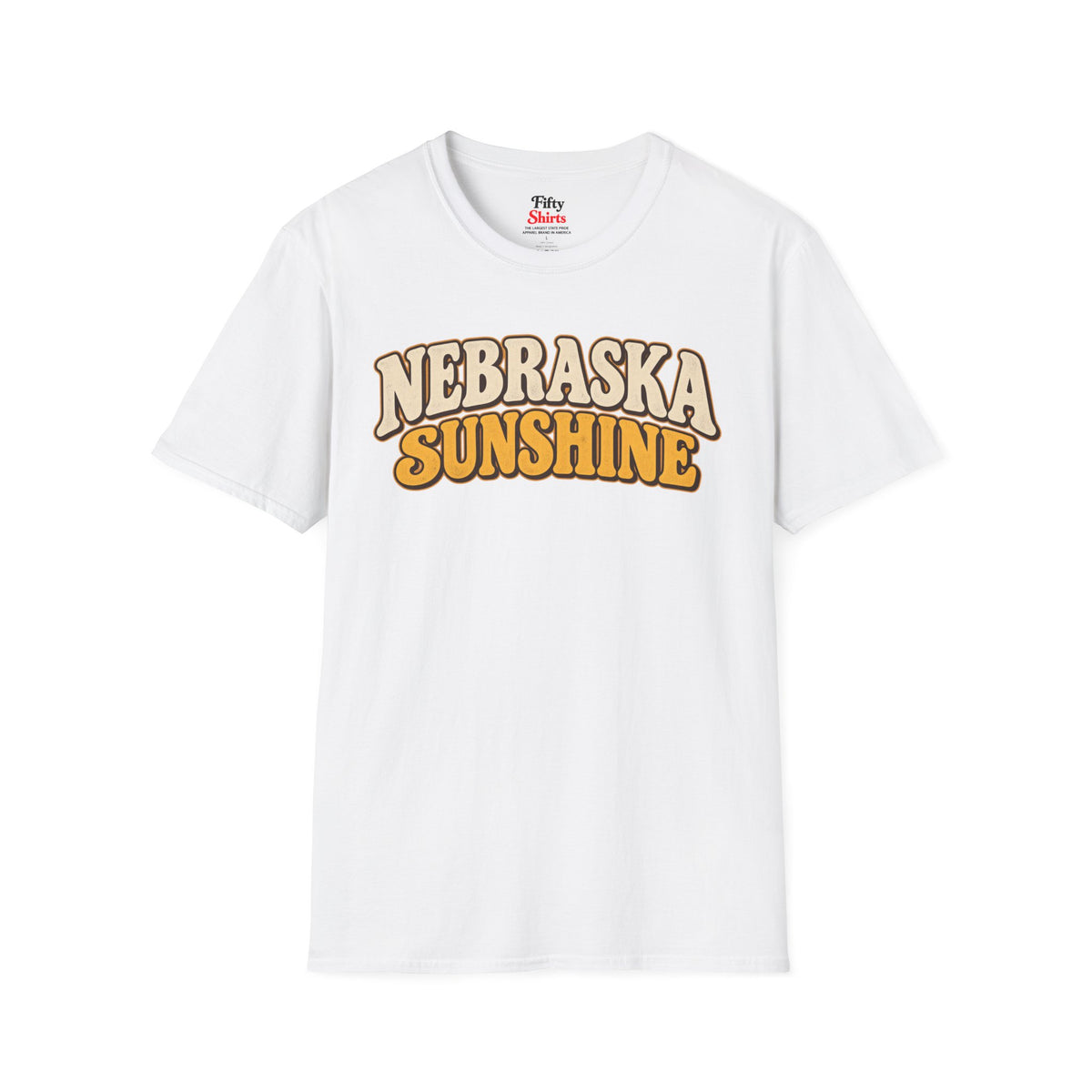 Nebraska Sunshine Unisex Softstyle T Shirt State Name Graphic Tee