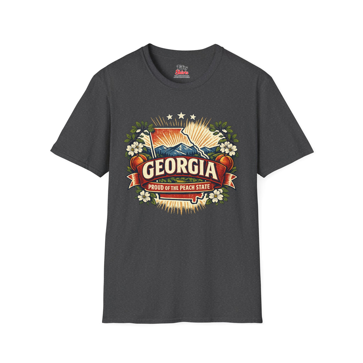 Georgia State Pride Unisex Softstyle T Shirt State Pride Graphic Tee Collections FS03