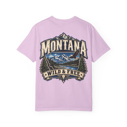 Montana Wild & Free Unisex Comfort Color 1717 Streetwear Graphic Tee
