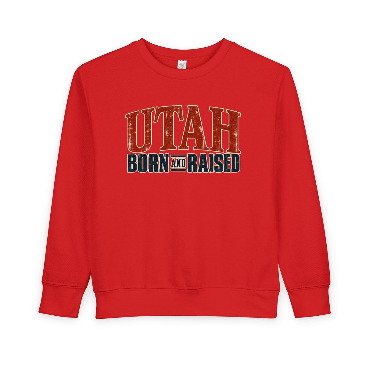 Utah Born and Raised Premium Heritage Unisex Toddler Sweatshirt