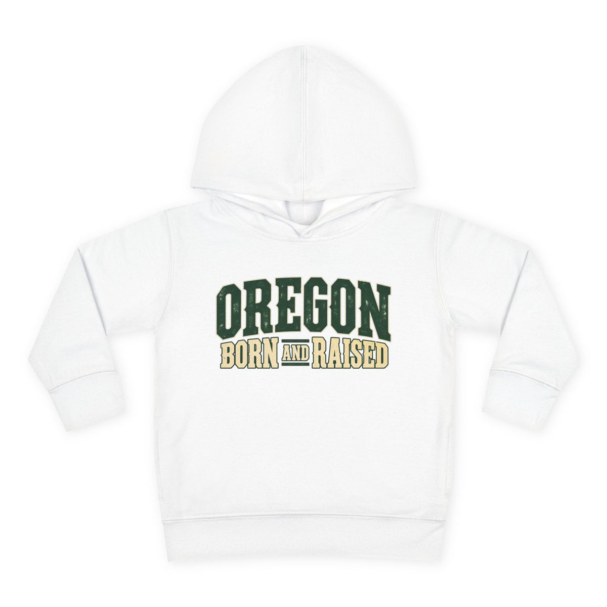 Oregon Born and Raised Pacific Northwest Americana Unisex Toddler Pullover Fleece Hoodie