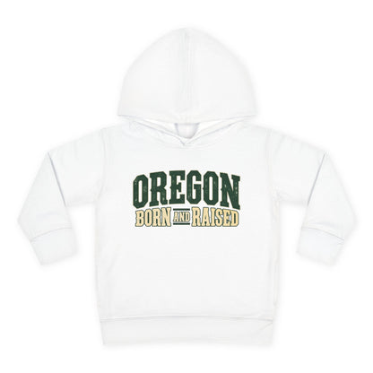 Oregon Born and Raised Pacific Northwest Americana Unisex Toddler Pullover Fleece Hoodie