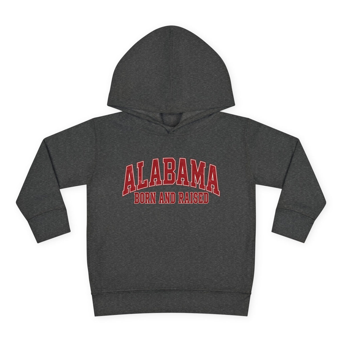 Alabama Born and Raised Collegiate Classic Unisex Toddler Pullover Fleece Hoodie