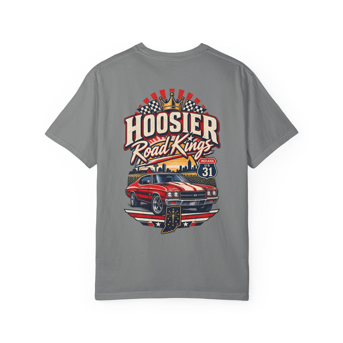 Indiana Hoosier Road Kings Unisex Comfort Color 1717 Streetwear Graphic Tee