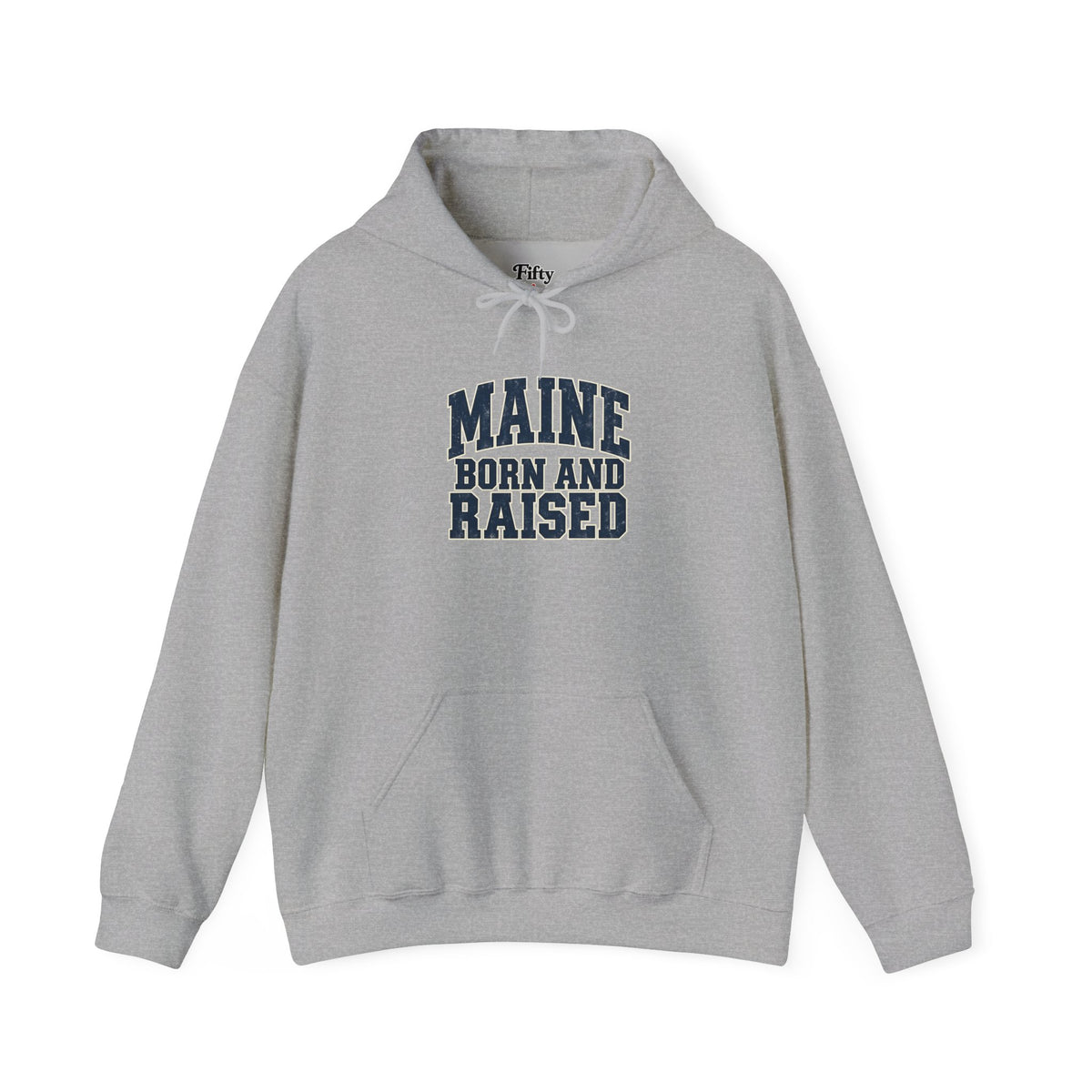 Maine Born and Raised Bold Athletic Unisex Hoodie Graphic