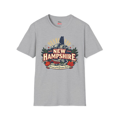 New Hampshire State Pride Unisex Softstyle T Shirt State Pride Graphic Tee Collections FS03