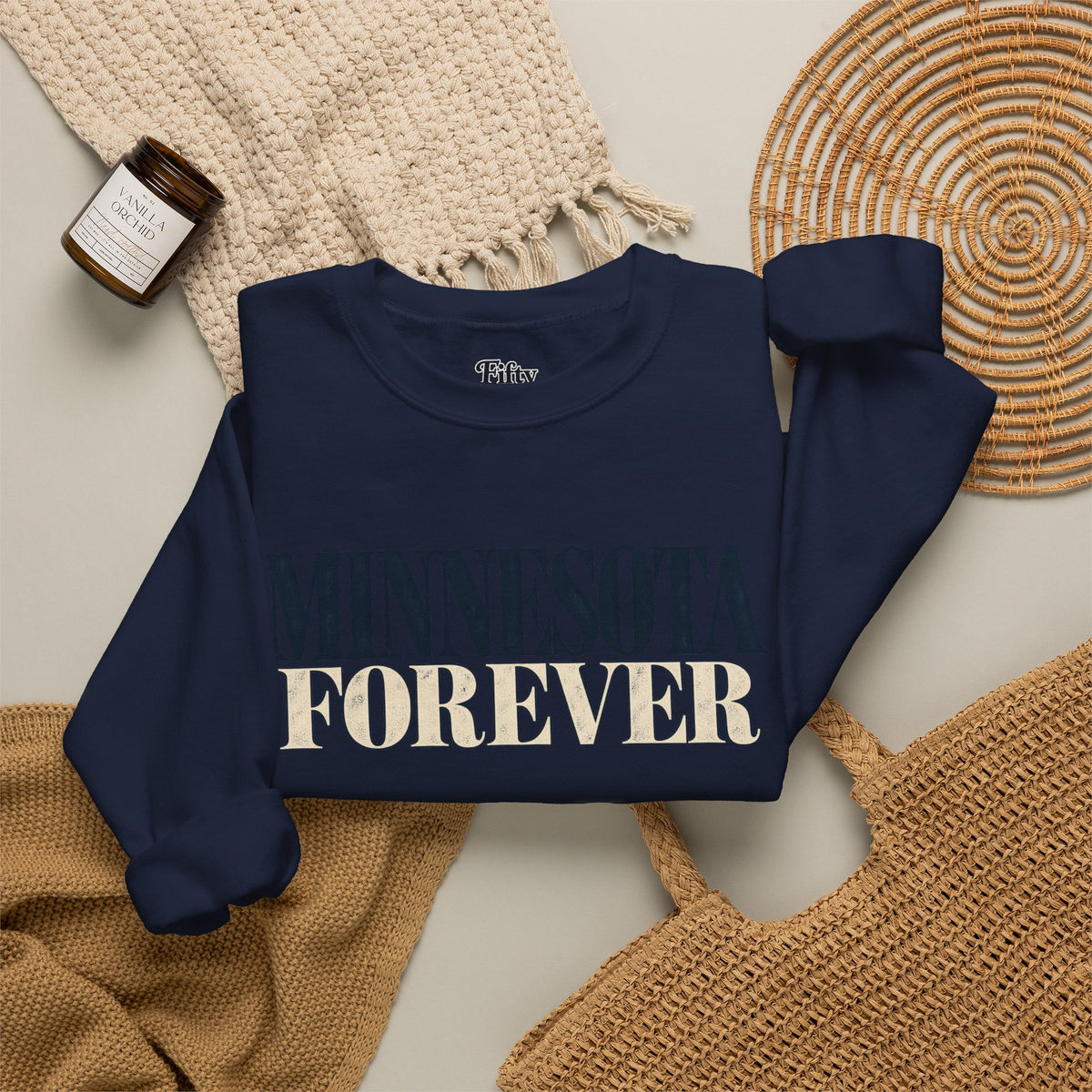 Minnesota Forever Unisex Crewneck Sweatshirt State Name Graphic