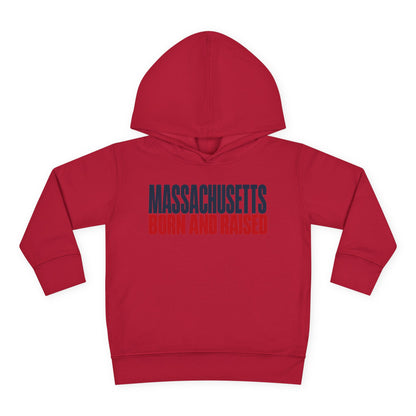 Massachusetts Born and Raised Modern Streetwear Unisex Toddler Pullover Fleece Hoodie