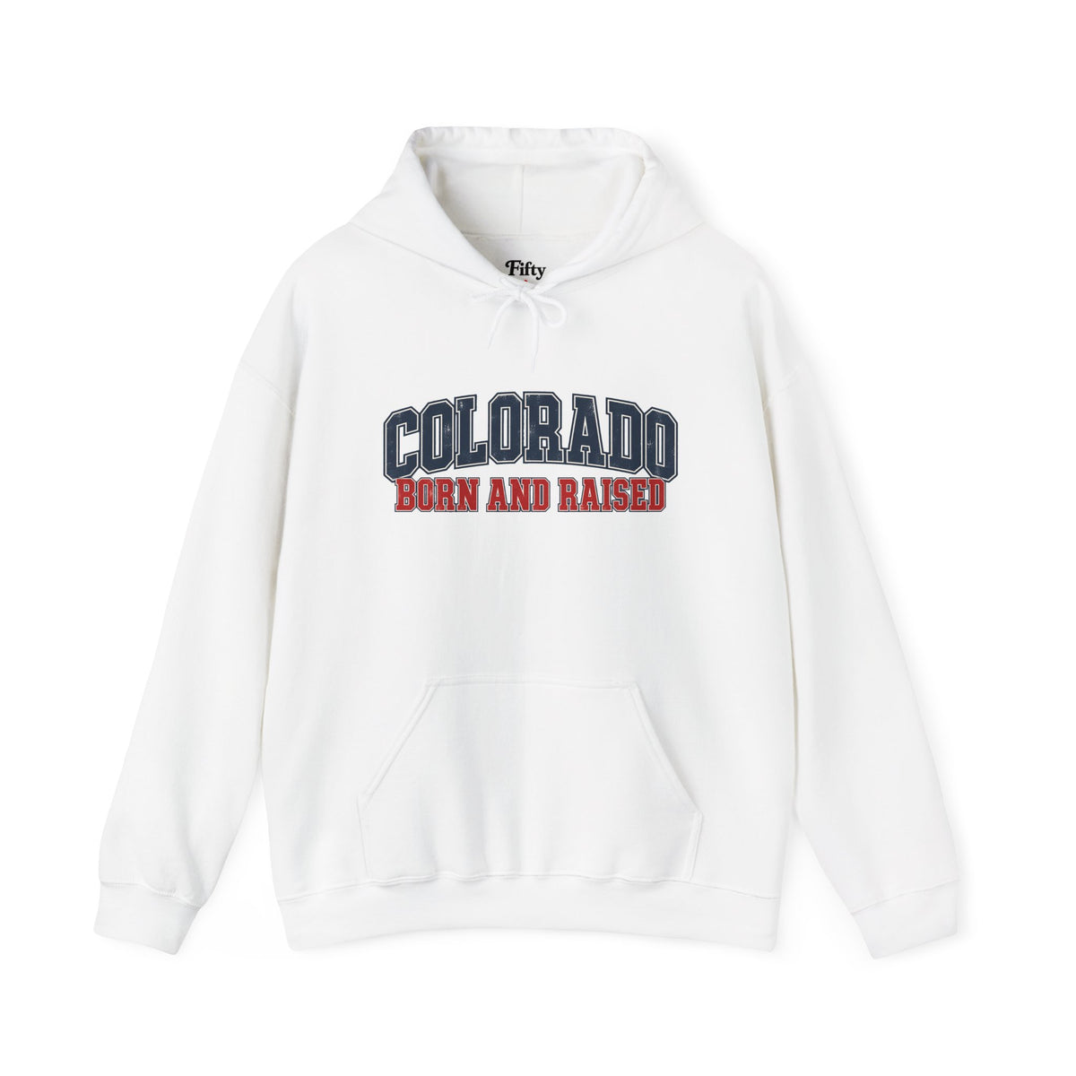 Colorado Born and Raised Collegiate Classic Unisex Hoodie Graphic