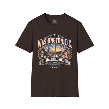 Washington D.C. Heritage Outfitters Unisex Softstyle T Shirt State Pride Graphic Tee Collections FS03