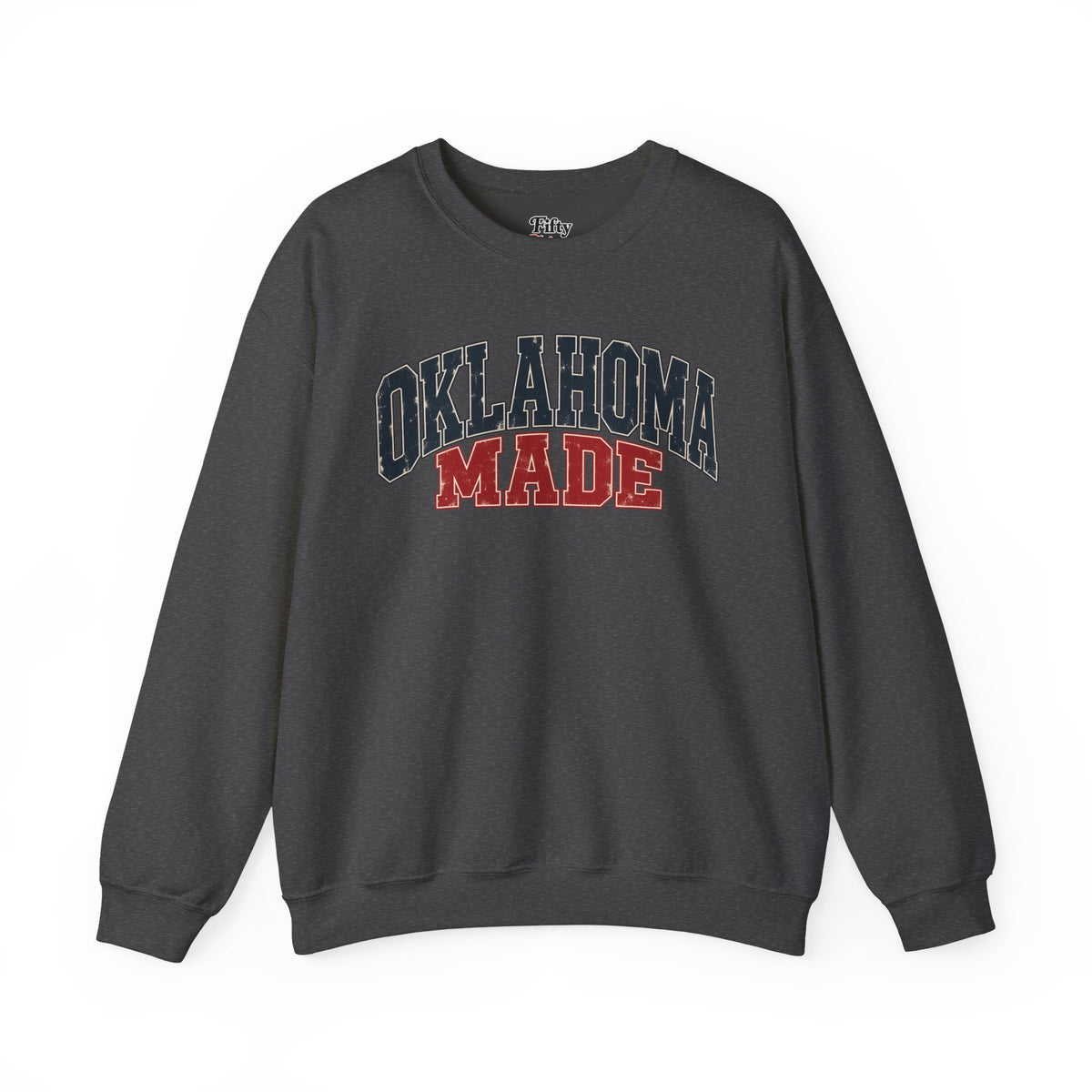 Oklahoma Made Unisex Crewneck Sweatshirt State Name Graphic
