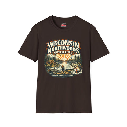 Wisconsin Northwoods Outfitters Unisex Softstyle T Shirt State Pride Graphic Tee Collections FS03