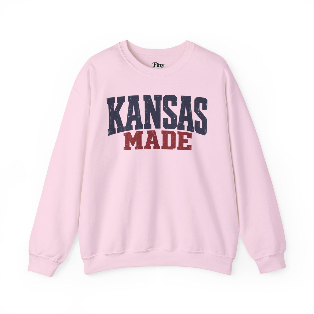 Kansas Made Unisex Crewneck Sweatshirt State Name Graphic