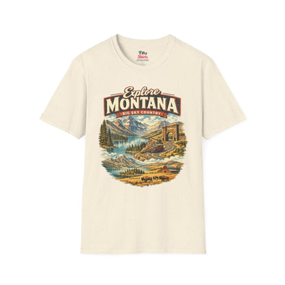 Explore Montana Unisex Softstyle T Shirt State Pride Graphic Tee Collections FS03