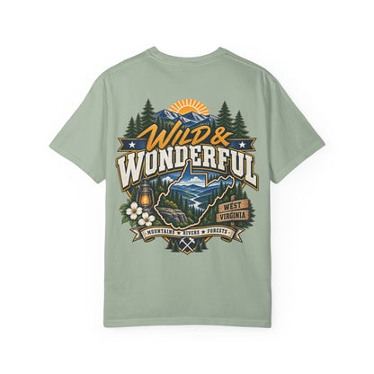 West Virginia Wild & Wonderful Unisex Comfort Color 1717 Streetwear Graphic Tee