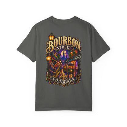 Louisiana Bourbon Street Nights Unisex Comfort Color 1717 Streetwear Graphic Tee