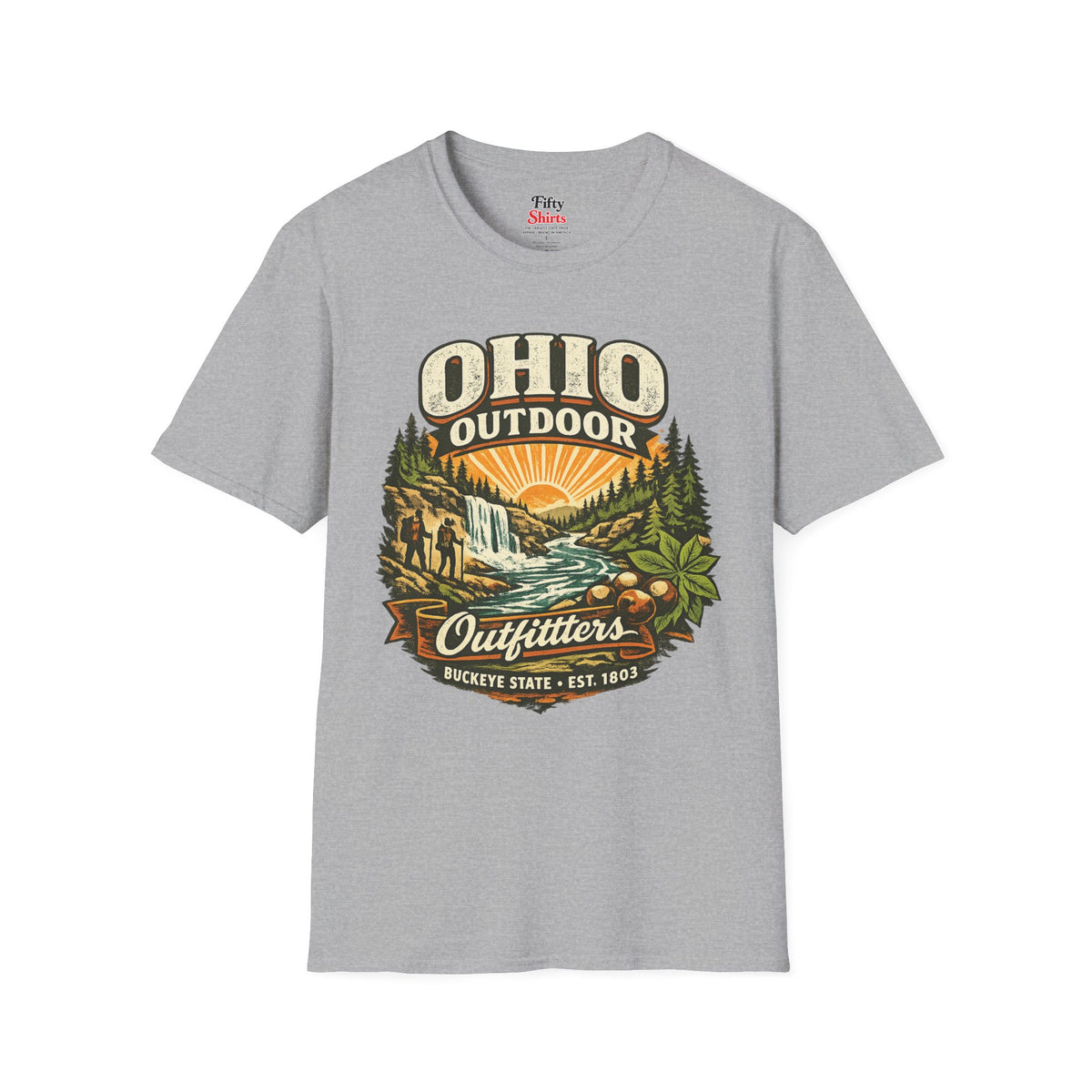 Ohio Outdoor Outfitters Unisex Softstyle T Shirt State Pride Graphic Tee Collections FS03