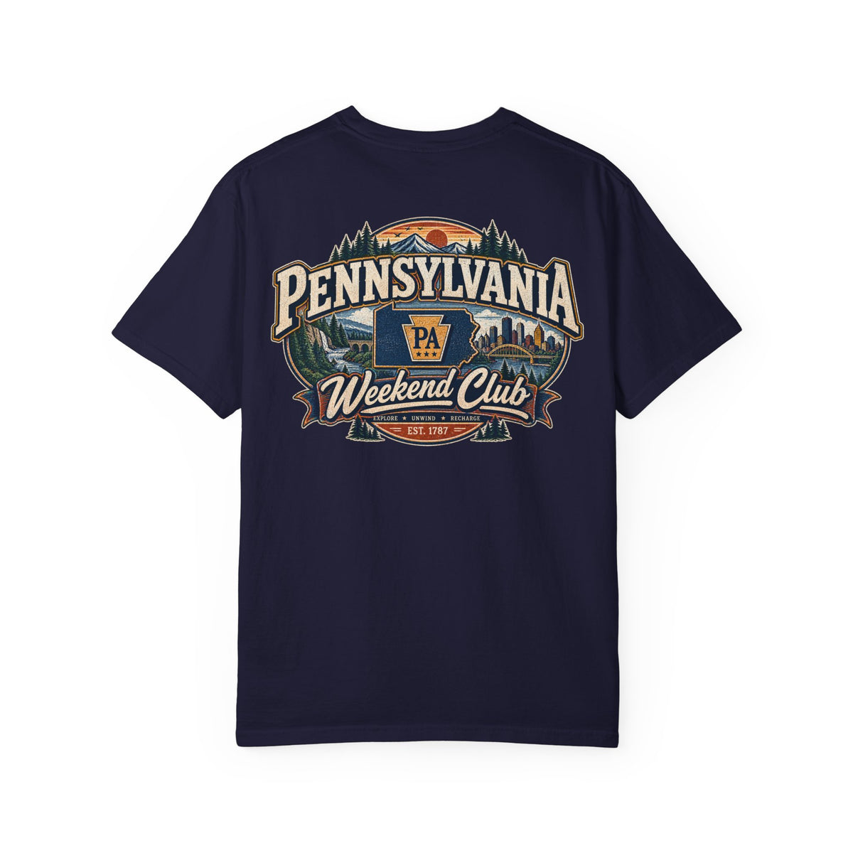 Pennsylvania Weekend Club Unisex Comfort Color 1717 Streetwear Graphic Tee