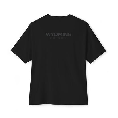 Wyoming All State In God We Trust Unisex Casual Oversized Boxy Tee