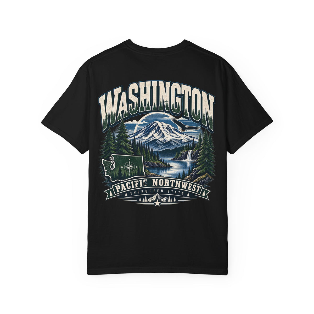 Washington Pacific Northwest Unisex Comfort Color 1717 Streetwear Graphic Tee