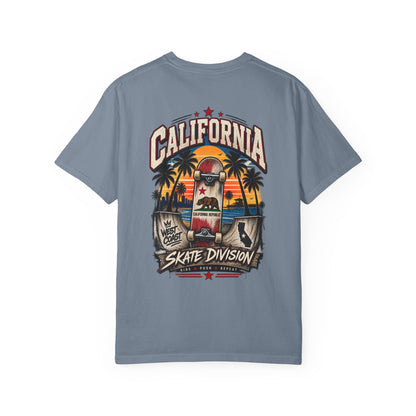 California Skate Division  Unisex Comfort Color 1717 Streetwear Graphic Tee