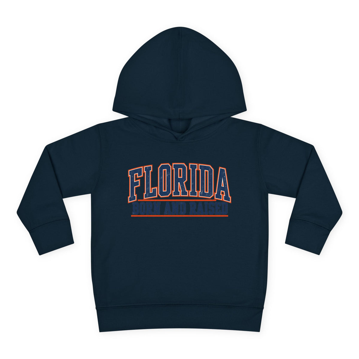 Florida Born and Raised Old-School Athletic Unisex Toddler Pullover Fleece Hoodie