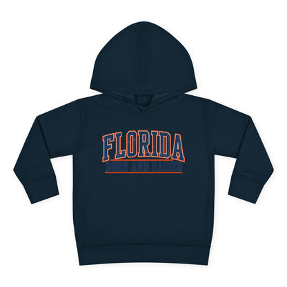 Florida Born and Raised Old-School Athletic Unisex Toddler Pullover Fleece Hoodie