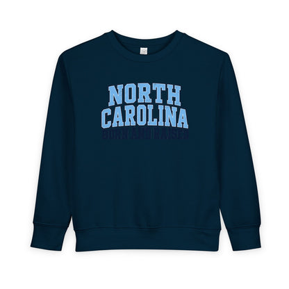 North Carolina Born and Raised Classic Collegiate Unisex Toddler Sweatshirt