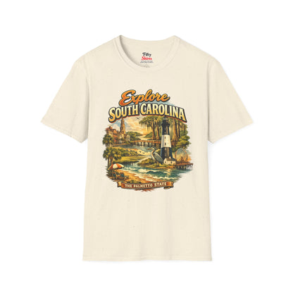 Explore South Carolina Unisex Softstyle T Shirt State Pride Graphic Tee Collections FS03