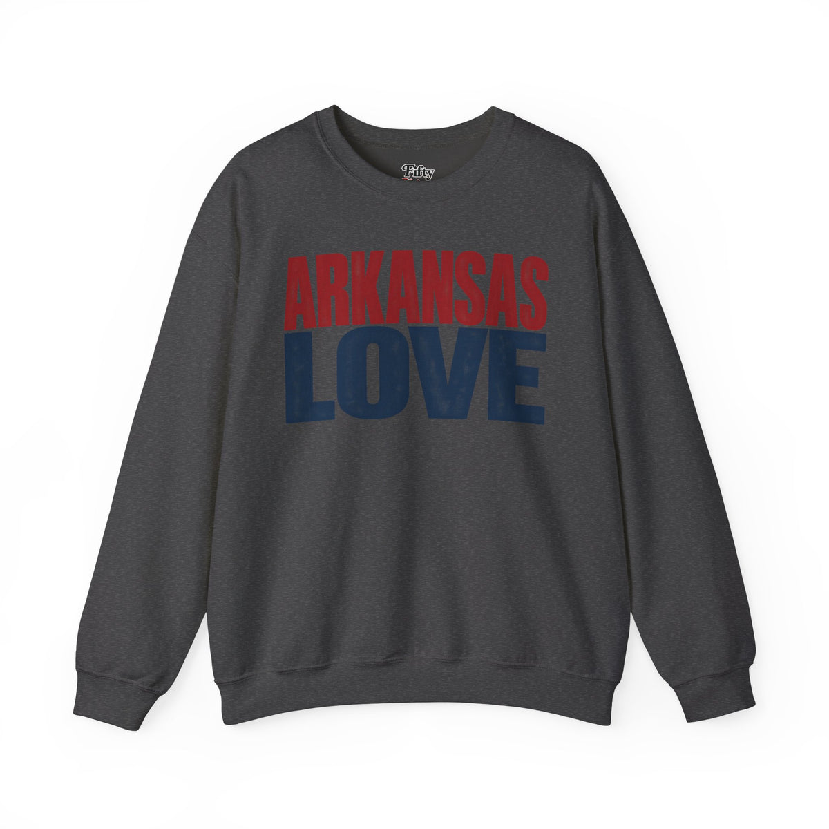 Arkansas Love Unisex Crewneck Sweatshirt State Name Graphic