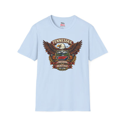 Tennessee Americana Eagle Unisex Softstyle T Shirt State Pride Graphic Tee Collections FS03