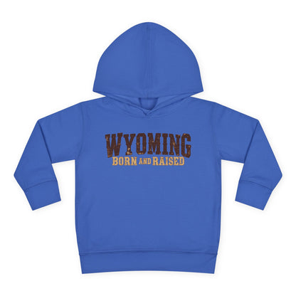 Wyoming Born and Raised Cowboy Heritage Unisex Toddler Pullover Fleece Hoodie