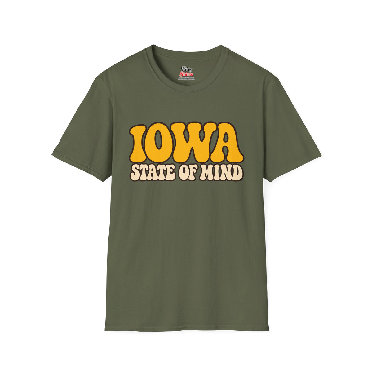 Iowa State of Mind Unisex Softstyle T Shirt State Name Graphic Tee