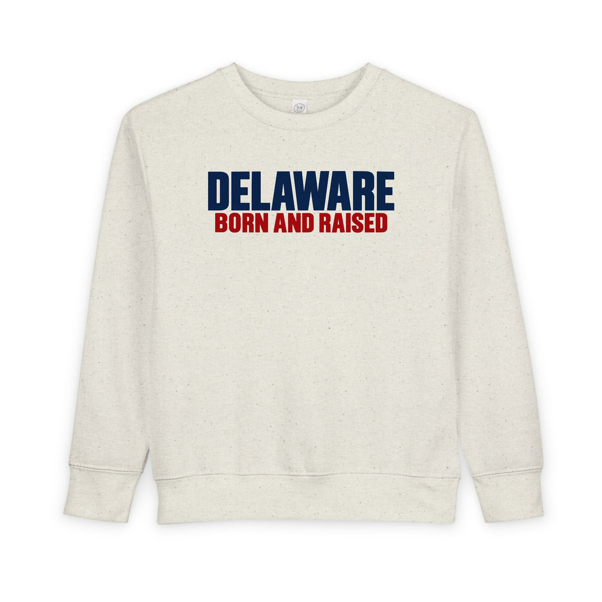 Delaware Born and Raised Minimal Modern Unisex Toddler Sweatshirt