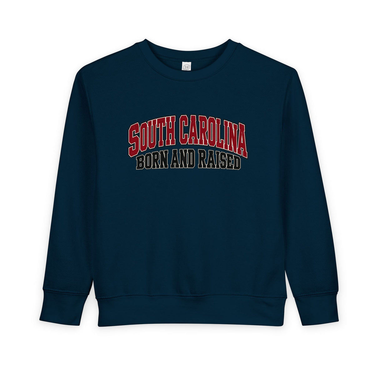 South Carolina Born and Raised Old-School Athletic Unisex Toddler Sweatshirt