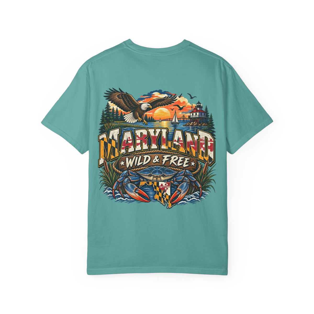 Maryland Wild & Free Unisex Comfort Color 1717 Streetwear Graphic Tee