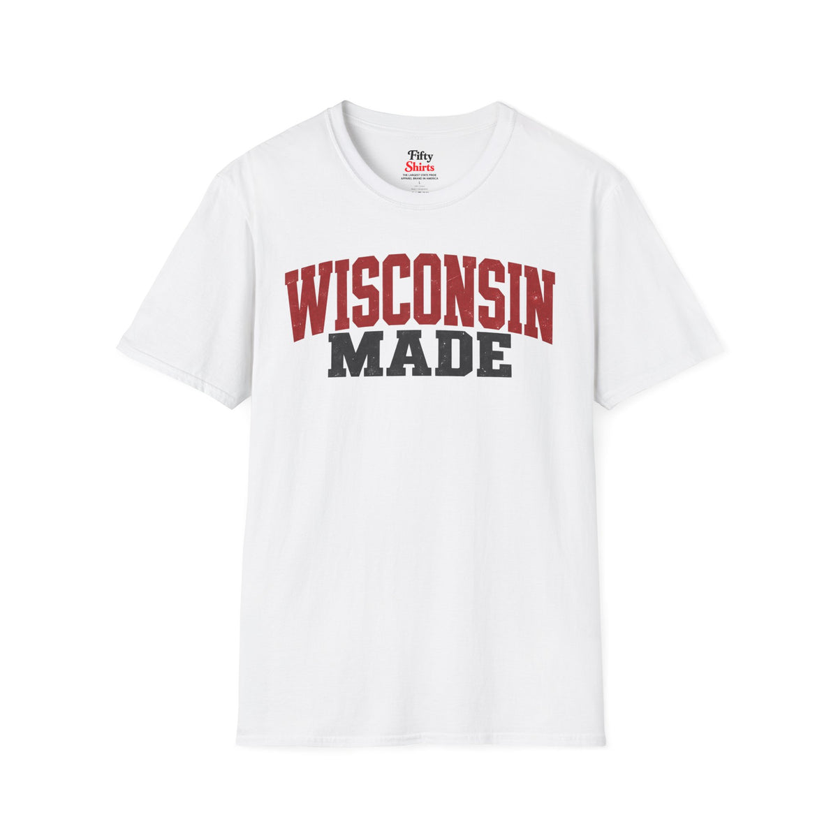 Wisconsin Made Unisex Softstyle T Shirt State Name Graphic Tee