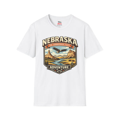 Nebraska Cornhusker State Adventure Unisex Softstyle T Shirt State Pride Graphic Tee Collections FS03