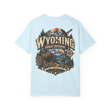 Wyoming Great Outdoors Unisex Comfort Color 1717 Streetwear Graphic Tee