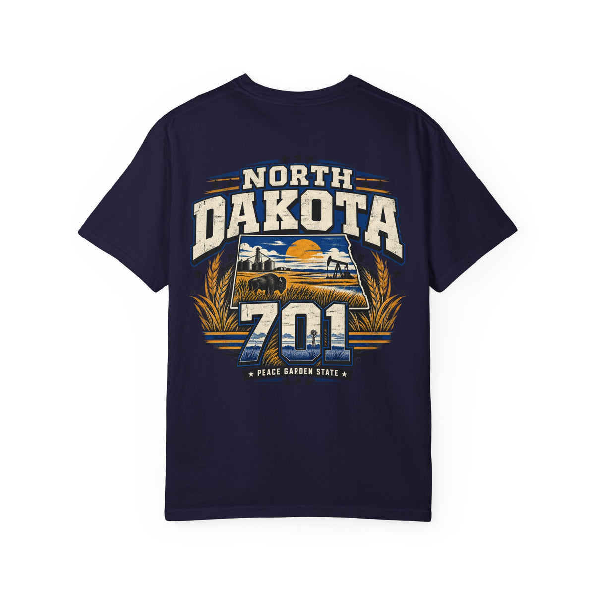 North Dakota 701 Unisex Comfort Color 1717 Streetwear Graphic Tee