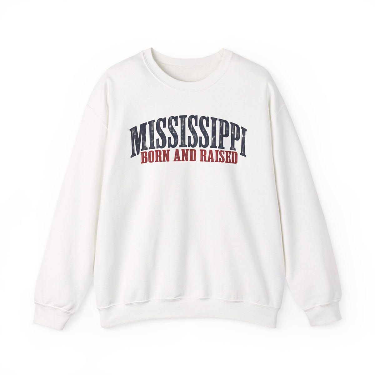 Mississippi Born and Raised Premium Heritage Unisex Sweatshirt Graphic