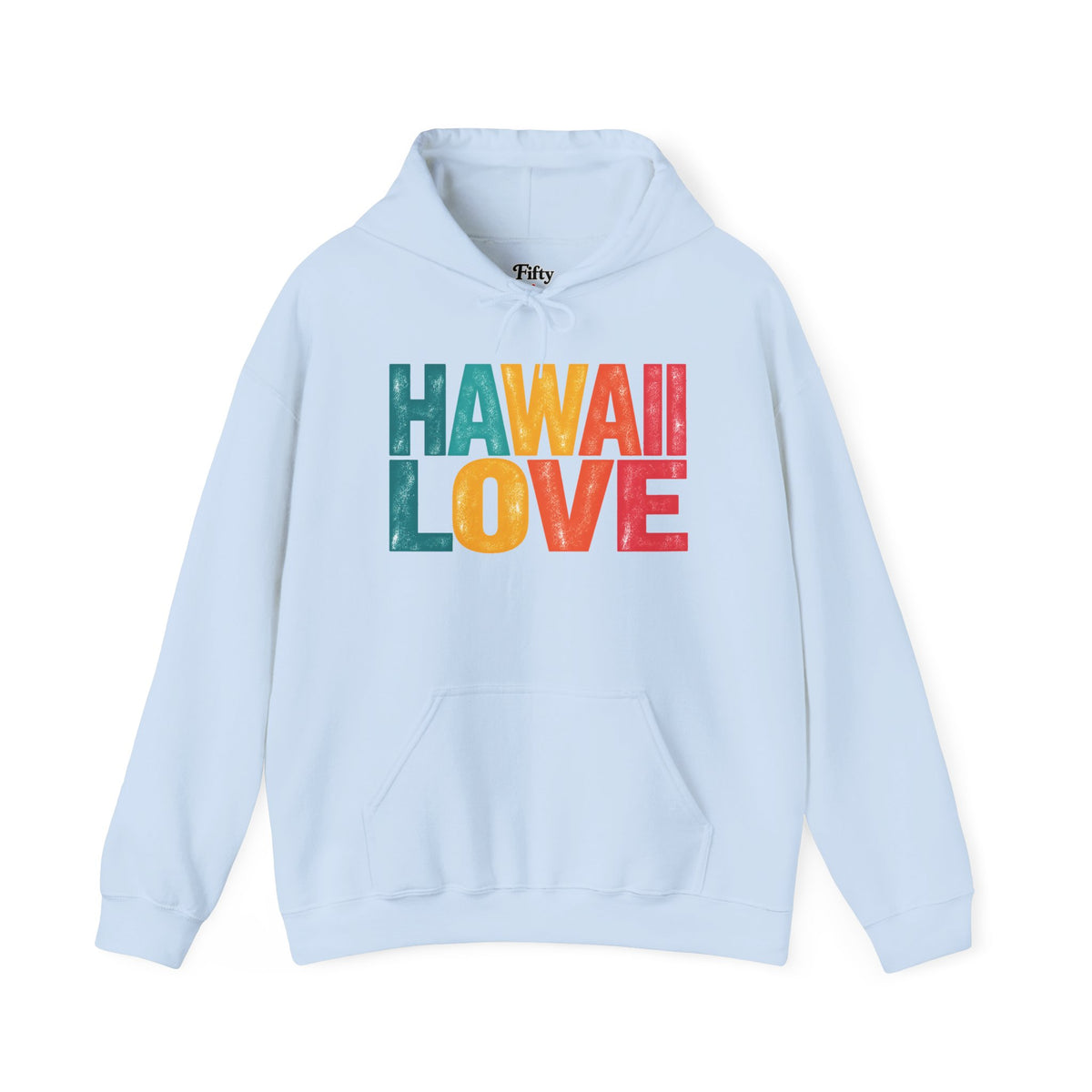 Hawaii Love Unisex Hoodie State Name Graphic