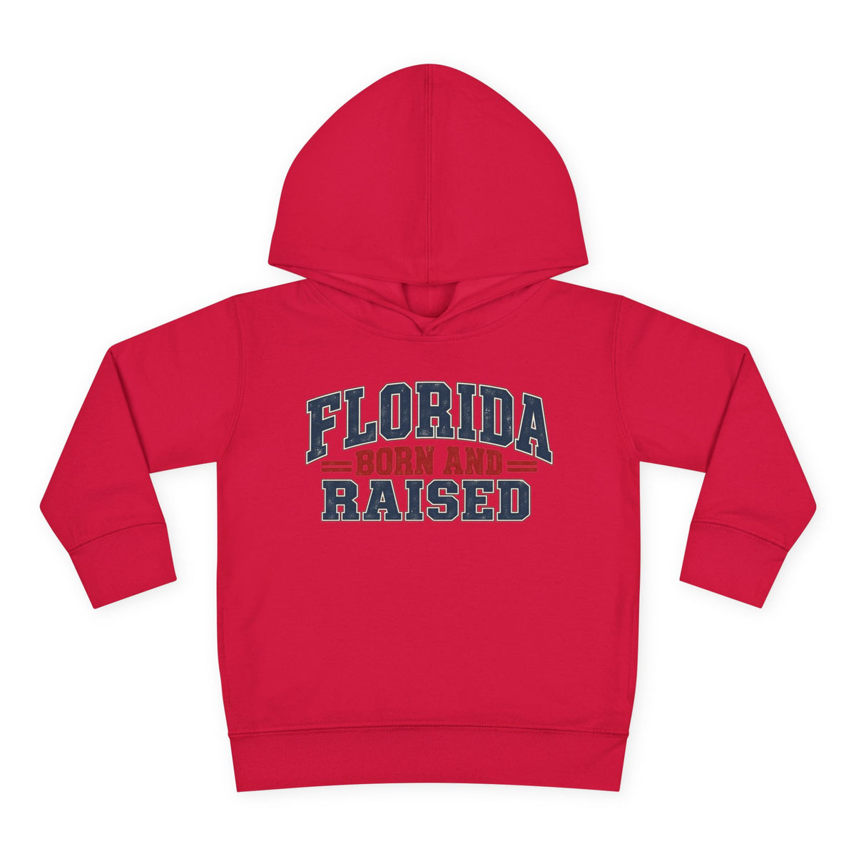Florida Born and Raised Rustic Americana Unisex Toddler Pullover Fleece Hoodie