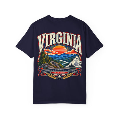 Virginia Mountains Unisex Comfort Color 1717 Streetwear Graphic Tee