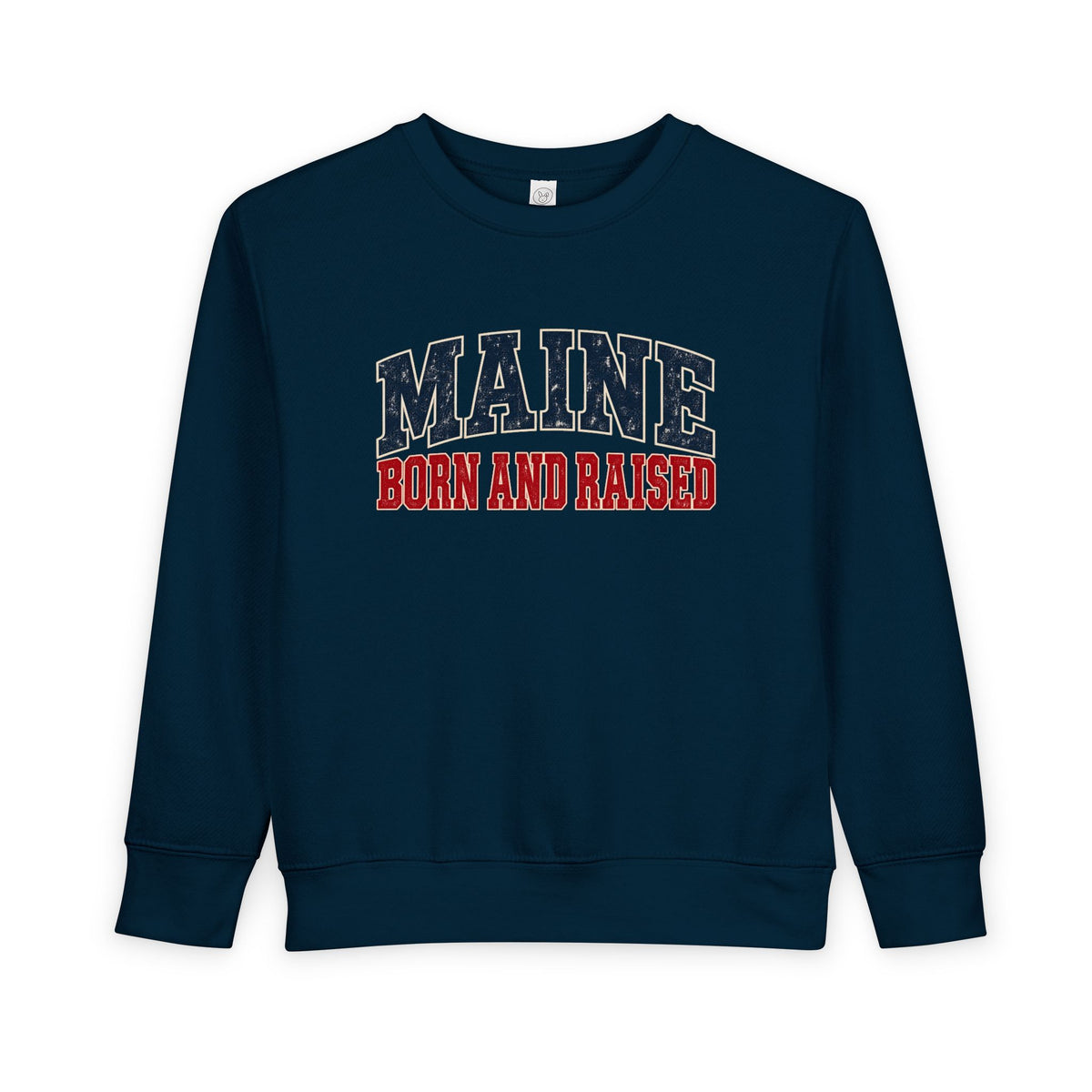 Maine Born and Raised New England Americana Unisex Toddler Sweatshirt